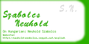 szabolcs neuhold business card